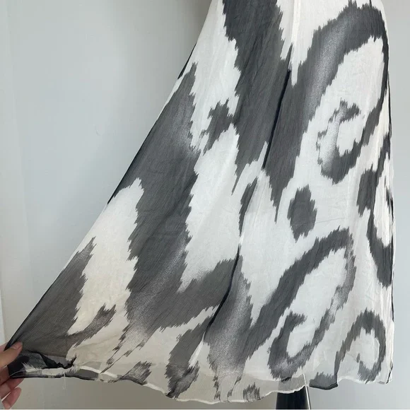 Tommy Hilfiger Special Edition 100% Silk Ikat Print Keyhole Back Midi Dress - Picture 5 of 17